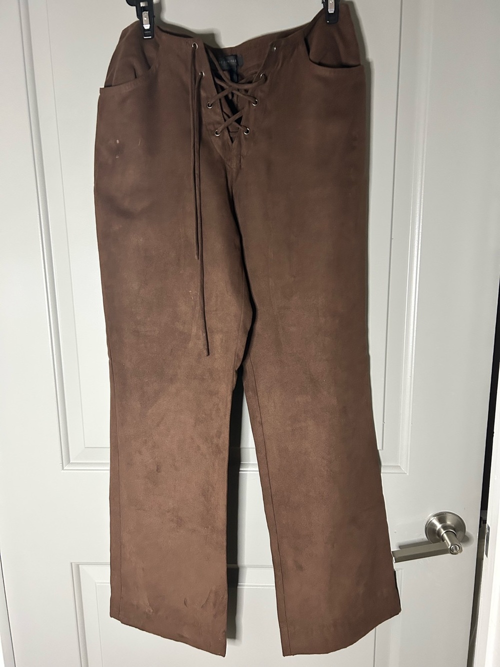 The Limited Classic Brown Y2K Suede Lace-Up Women’s Pants